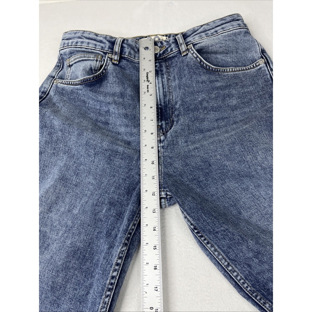 We The Free Sz 30x33 Retro Thunderbird Flare Jeans Electric Blue Lightning Bolt - Picture 10 of 10